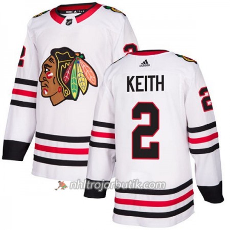 Dame Ishockey Chicago Blackhawks Tröja Duncan Keith 2 Adidas 2017-2018 Vit Authentic